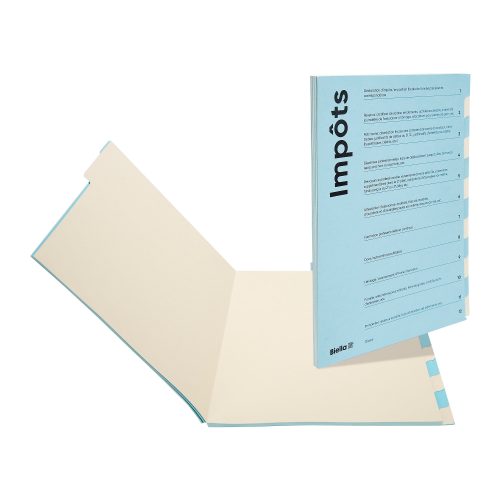 Biella, BIELLA Steuermappe franz&ouml;sisch A4 03260112.91 blau/beige 320g, 12-teilig