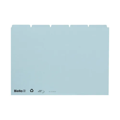 Biella, BIELLA Kartei-Leitkarten blanko A5 210555.05 blau, 25-teilig