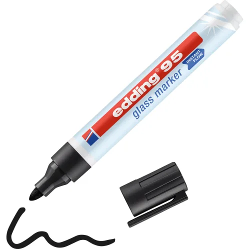 edding, EDDING Glasmarker 95 95-001 schwarz