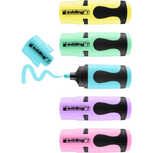 edding, EDDING Textmarker mini 7 1-3mm 4-7-51099-00 Pastell 5 St&uuml;ck