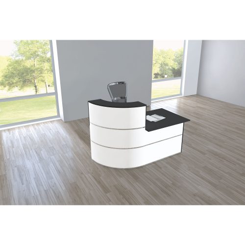 Kerkmann Empfangstisch Anthrazit, Weiss 1800 x 950 x 1100 mm