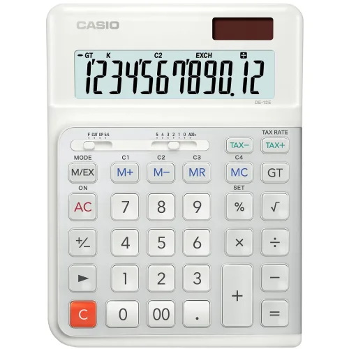 Casio, CASIO Tischrechner DE-12E-WE weiss