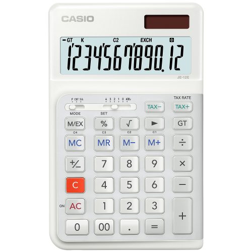 Casio, CASIO Tischrechner JE-12E-WE weiss