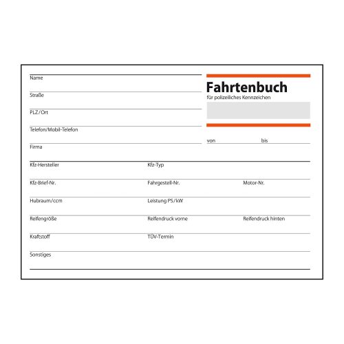 Sigel Fahrtenbuch DIN A6 quer 14,8 x 1,8 x 10,5 cm Grün 3 Stück
