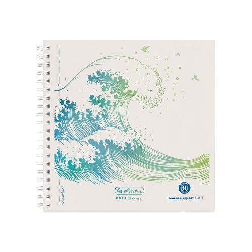herlitz GREENline Notizbuch Punktkariert Spiralbindung Seitlich gebunden Pappe Hardback Grün Nicht perforiert 200 Seiten