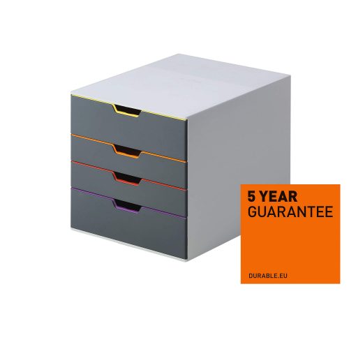 DURABLE, DURABLE Schubladenbox VARICOLOR 760427 4 Schubladen, color