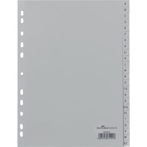 DURABLE, DURABLE Register grau A4 6508/10 A-Z