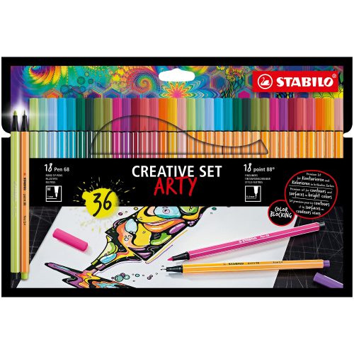 Stabilo Fasermaler Pen 68 Arty, 8868/36-1-20-6, (36 Stück assortiert)