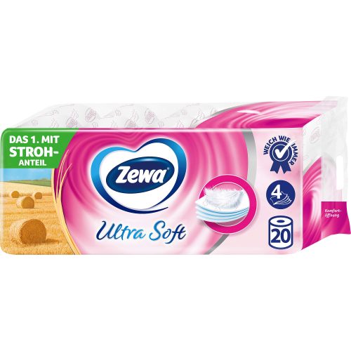 Zewa Ultra Soft Toilettenpapier 4-lagig Weiss 20 Rollen à 150 Blatt
