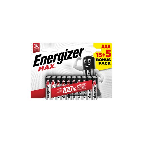 Energizer, ENERGIZER Batterie Max E303349400 AAA/LR03, 15 + 5 Stk.
