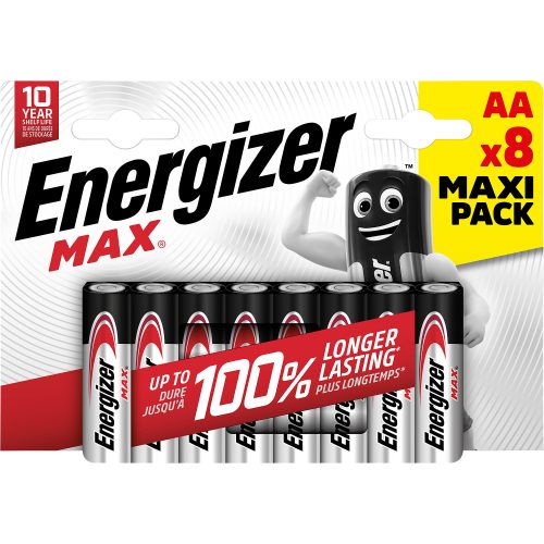 Energizer Batterien Max AA LR6 2550 mAh Alkali 1.5 V 8 8 Stück