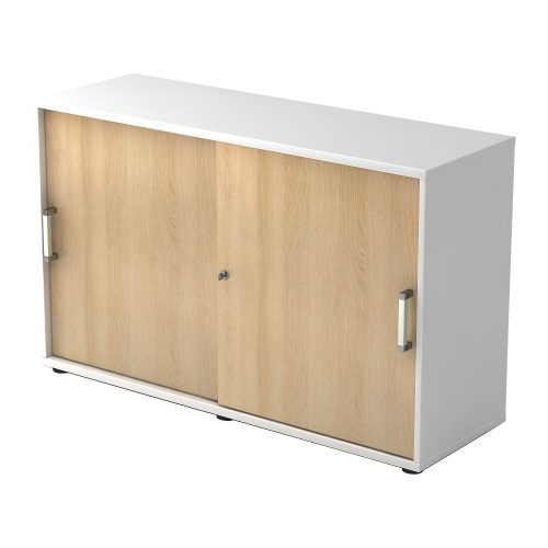Hammerbacher Schiebetürenschrank FH Eiche, Weiß 1.200 x 400 x 748 mm