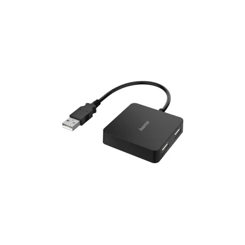 Hama USB Hub Entry Line USB Typ A Stecker, 4 x USB 2.0 Anschlüsse Schwarz
