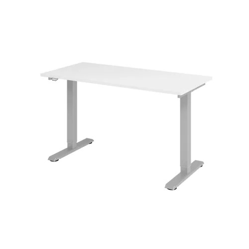 APOLLO, APOLLO B&uuml;rotisch ONE 140x67cm VXMST614/W/S weiss/silber, elektrisch