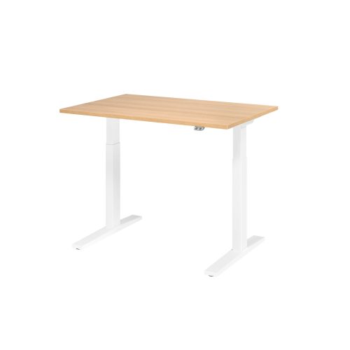 Hammerbacher Sitz-Steh-Arbeitsplatz XMKA12 Eiche Silber