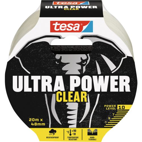 tesa Klebeband Ultra Power Clear Transparent 48 mm (B) x 20 m (L)