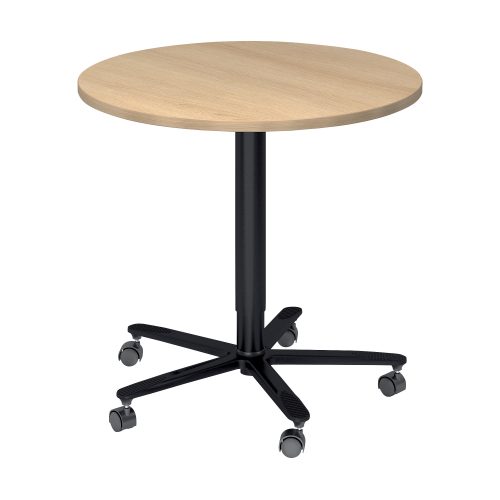 Hammerbacher Säulentisch ST08 Eiche, Schwarz 800 x 720 mm