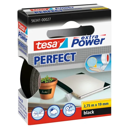 tesa, TESA Extra Power Perfect 2.75mx19mm 563410002 Gewebeband. schwarz