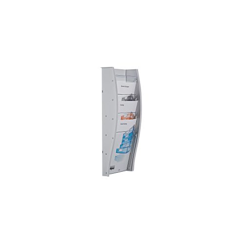 Styro, STYRO Wandprospekthalter A4 128-340.0280 grau 4 F&auml;cher