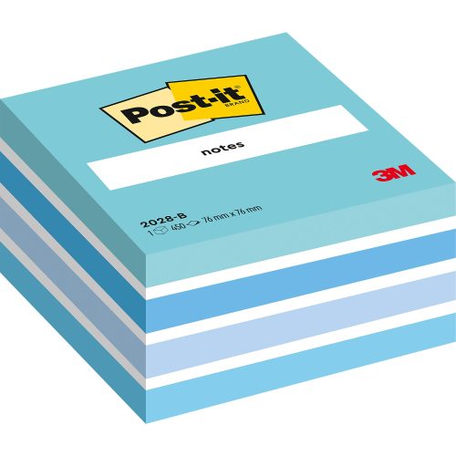 Post-it, POST-IT W&uuml;rfel 76x76mm 2028-B blau/450 Blatt