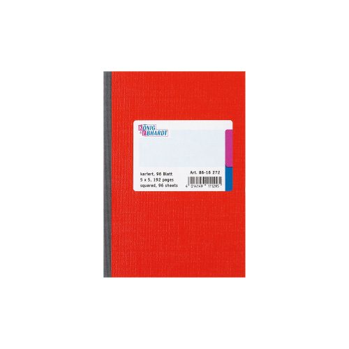 König & Ebhardt Geschäftsbuch DIN A6 Kariert 70 g/m² Rot 96 Blatt