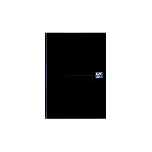 OXFORD Office Essentials Notizbuch DIN A5 Kariert Gebunden Pappe Schwarz Perforiert 192 Seiten 96 Blatt