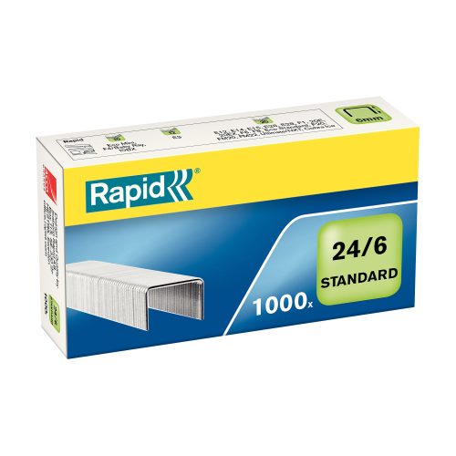 RAPID, RAPID Heftklammern 24/6 verzinkt 24855600 max. 20 Blatt 1000 St&uuml;ck