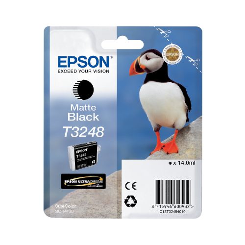 Epson Tintenpatrone T3248 Mattschwarz, Original, Pigmentbasierte Tinte, Mattschwarz, Epson, SureColor SC-P400, 1 Stück