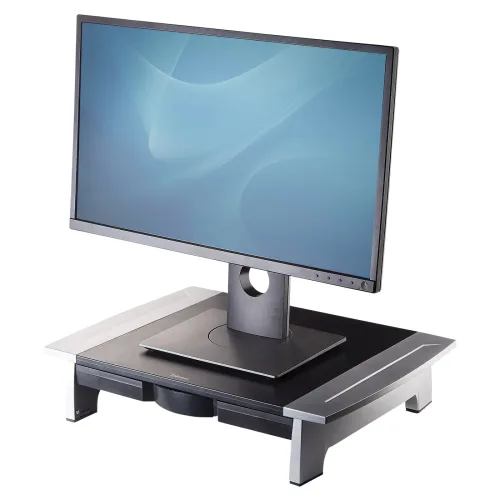 Fellowes Monitorständer Basic Schwarz, Silber