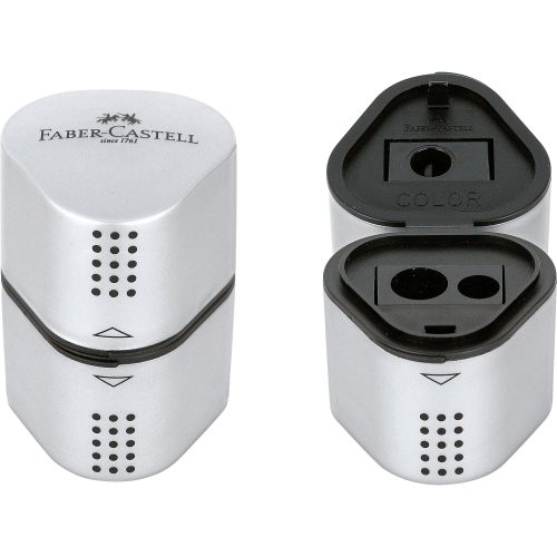 Faber-Castell Dreifachspitzdose 183800 Silber Ausführung des Behälters=Dose