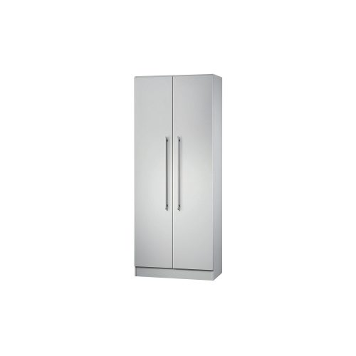 Hammerbacher Flügeltürenschrank Matrix 4 Einlegeböden Lichtgrau 800 x 420 x 2.004 mm