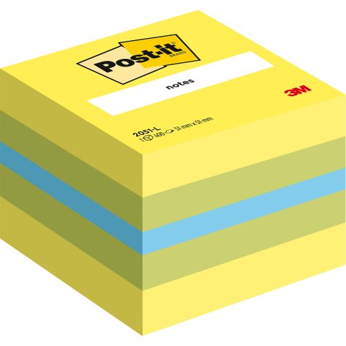 Post-it, POST-IT W&uuml;rfel Mini Lemon 51x51mm 2051-L 3-farbig ass./400 Blatt