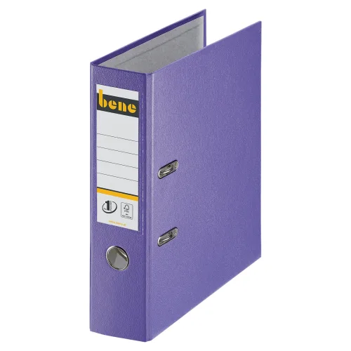 Bene No.1 Power Ordner A4 80 mm Violett 2 Ringe 291400 PP (Polypropylen) Glatt Hochformat