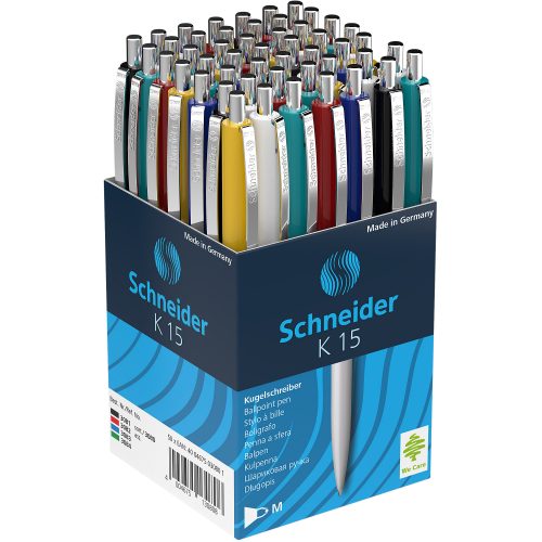 Schneider K15 Kugelschreiber Blau Mittel 0.5 mm Nachfüllbar 50 Stück