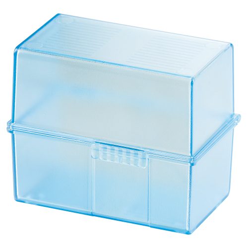 HAN, HAN Karteibox A7 977-64 transp./blau, f&uuml;r 300 Karten