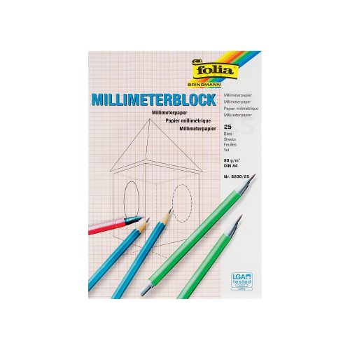 Folia, FOLIA Block A4 3.820025 weiss 80g 25 Blatt