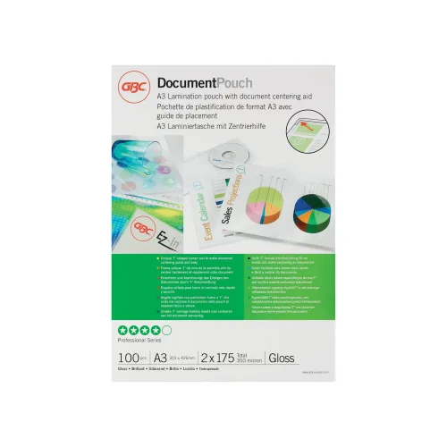 GBC, GBC Laminiertasche A3 3200746 glanz, 175my 100 Stk