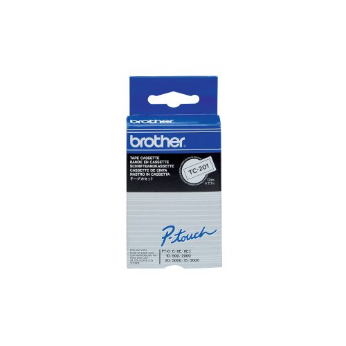 PTOUCH, PTOUCH Band, laminiert schwarz/weiss TC-201 PT-3000 12 mm