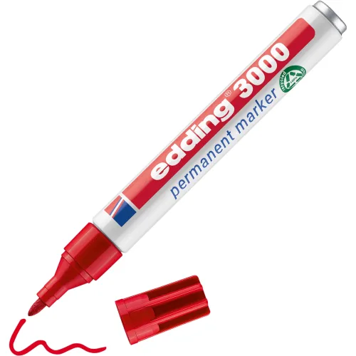 edding, EDDING Permanent Marker 3000 1.5-3mm 3000-2 rot, wasserfest