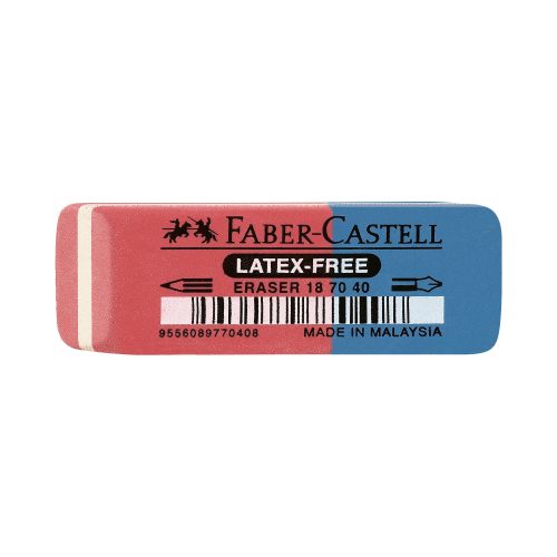 Faber-Castell Radierer 187040 Rot, Blau