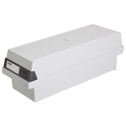 HAN Tischkarteikasten DIN A7/BF 1300 Karten Lichtgrau 13,3 x 36 x 12,1 cm