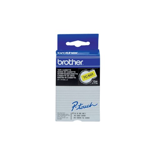 PTOUCH, PTOUCH Band, laminiert schwarz/gelb TC-601 PT-3000 12 mm