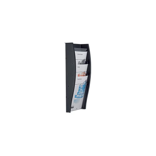 Styro, STYRO Wandprospekthalter A4 128-340.0292 anthrazit 4 F&auml;cher