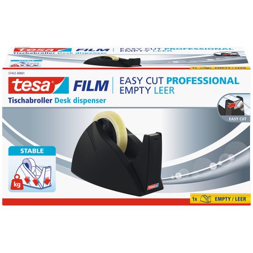 tesa, TESA Tischabroller EasyCut Prof. 574220000 schwarz, f&uuml;r 25mm Rollenbreite