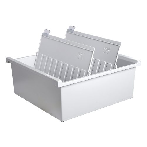 HAN Karteikartenbox DIN A4 1300 Karten Lichtgrau 32,2 x 34,6 x 13,8 cm