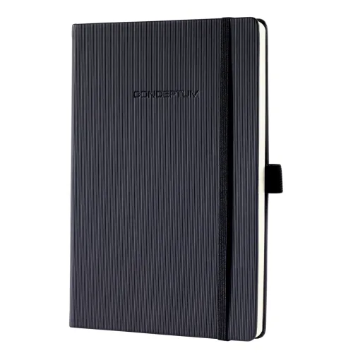 CONCEPTUM, CONCEPTUM Notizbuch A5 CO121 kariert, 80g, 194 Bl. schwarz