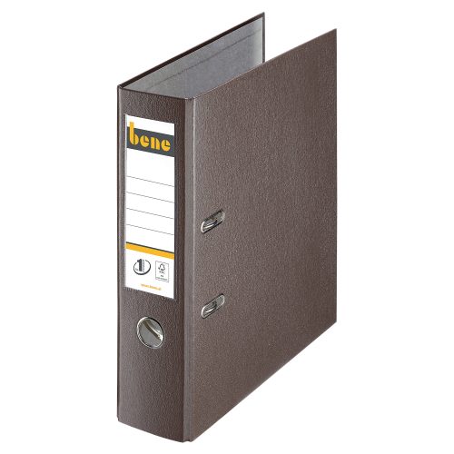 Bene No.1 Power Ordner A4 80 mm Braun 2 Ringe 291400 PP (Polypropylen) Glatt Hochformat
