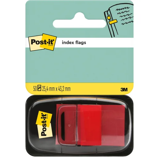 Post-it, POST-IT Index Tabs 25,4x43,2mm 680-1 rot/50 Tabs