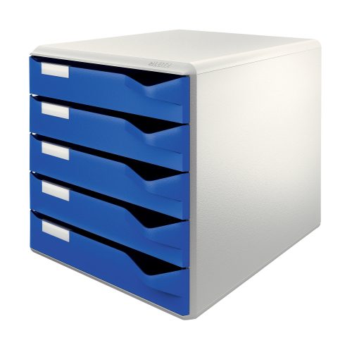 Leitz Schubladenbox Post-Set Polystyrol Blau 28,5 x 35,5 x 39 cm