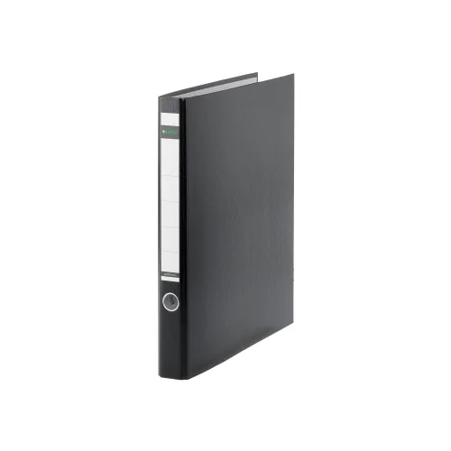 Leitz Ringbuch A4 Graupappe, Polypropylen 2 Ringe 20 mm Schwarz